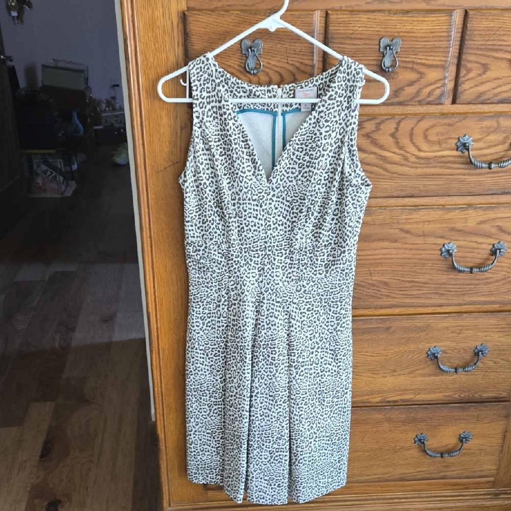 Banana Republic Issa Collection Dress Size 6 Brown Leopard Print
